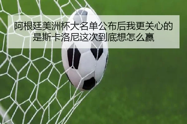 阿根廷美洲杯大名单公布后我更关心的是斯卡洛尼这次到底想怎么赢